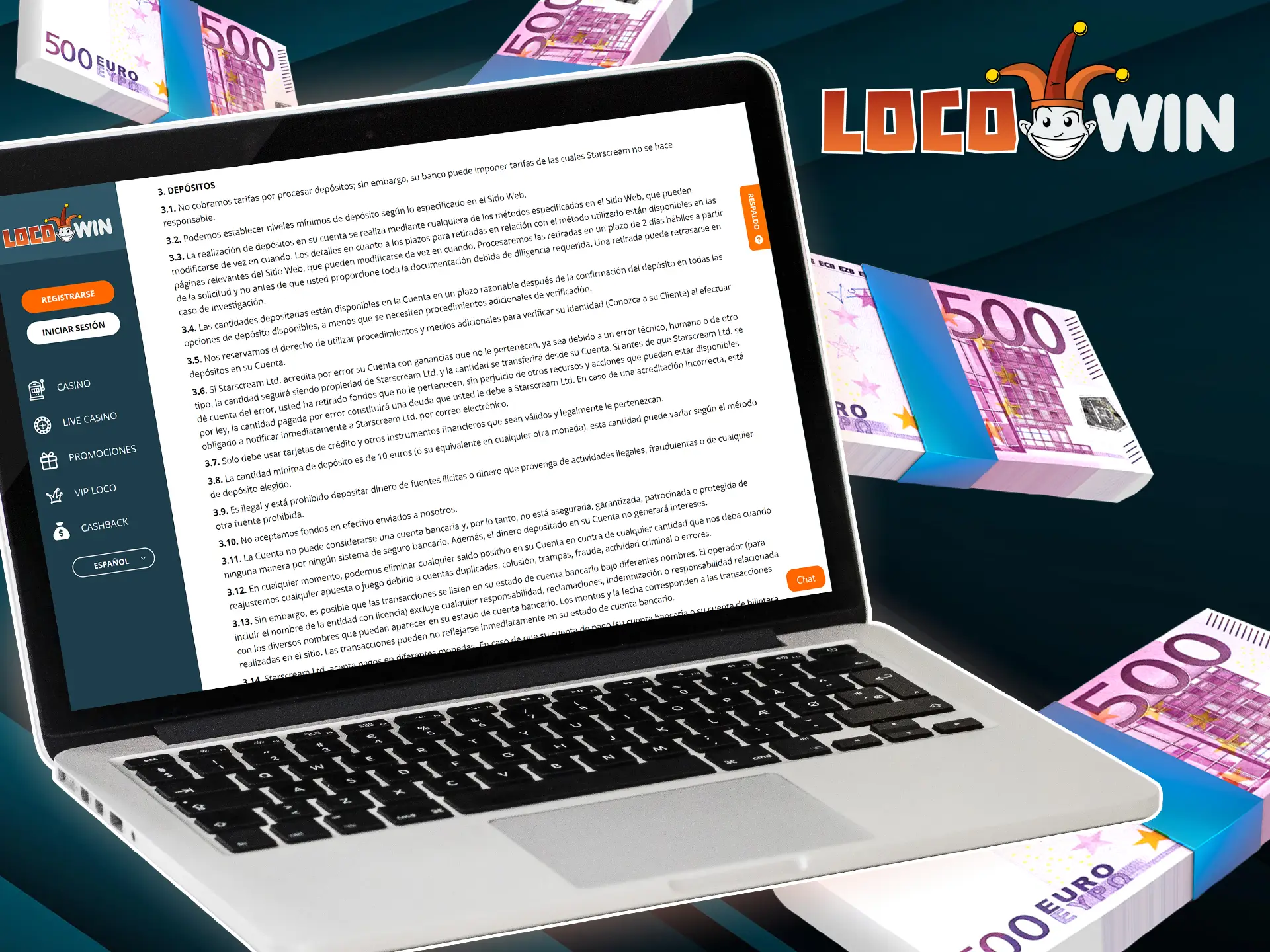 Tutustu LocoWinin talletussääntöihin, jotta kaikki sujuu mutkattomasti.