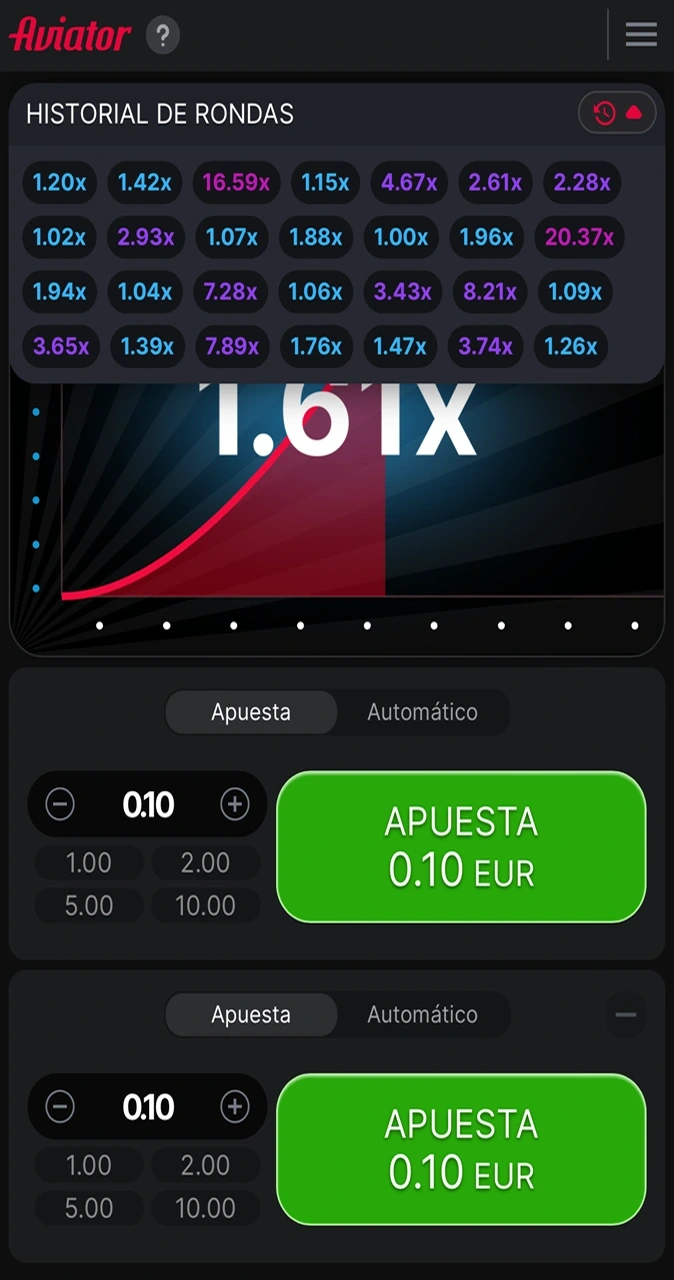 Locowin antaa sinulle mahdollisuuden tutustua Aviator-pelin kierrosten historiaan.