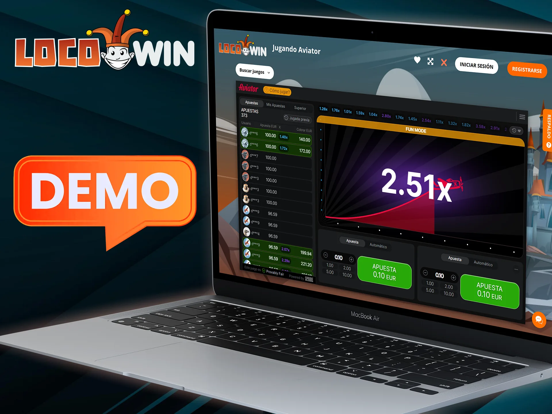 Locowinin Aviator-pelin demoversio antaa sinulle mahdollisuuden hioa taitojasi.