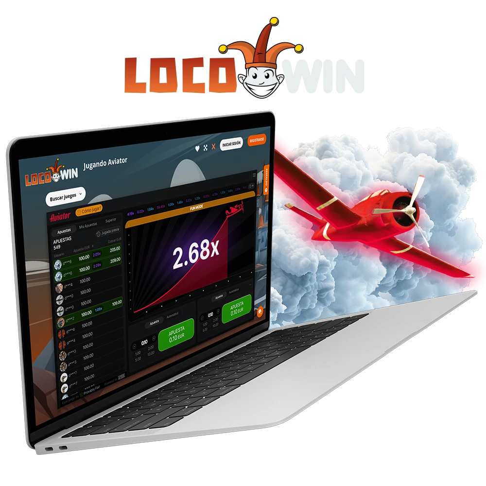 Locowin kutsuu sinut nousemaan lentoon Aviator-pelissä.